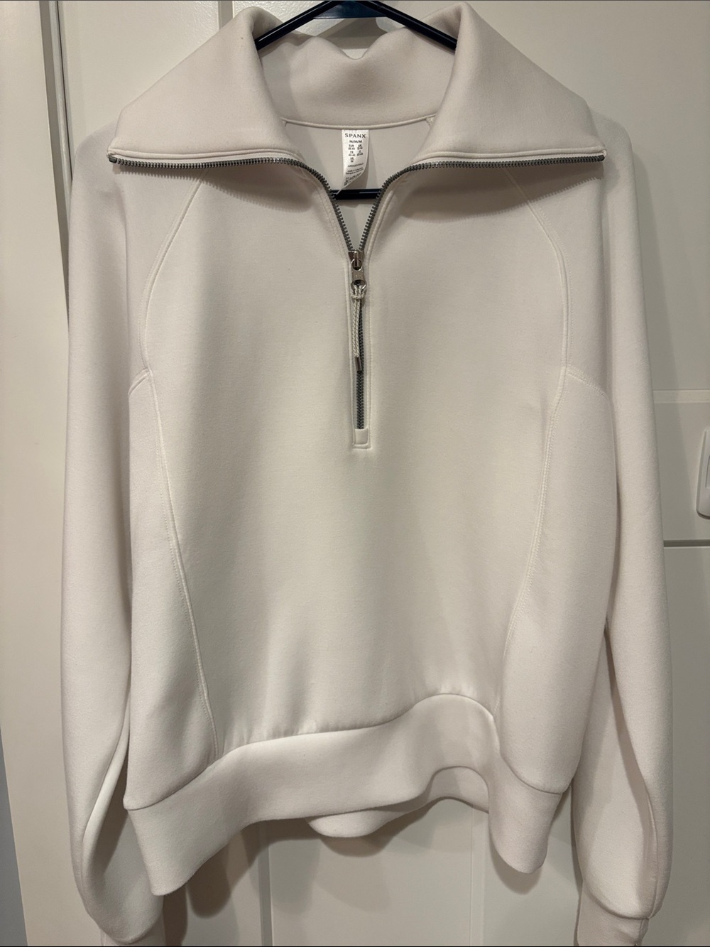 SPANX AirEssentials Women’s Cream Half-Zip Pullover